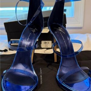 Giuseppe Zanotti Strappy Blue Heels
